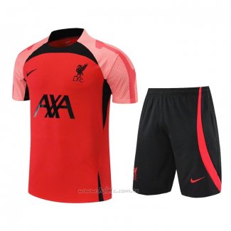 Chandal del Liverpool Manga Corta 2022-2023 Rojo - Pantalon Corto