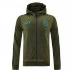 Chaqueta con Capucha del Napoli 2024-2025 Verde