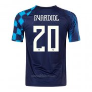 Camiseta Croacia Jugador Gvardiol Segunda 2022