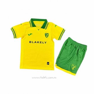 Camiseta Norwich City Primera Nino 2025-2026