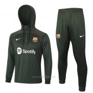 Chandal de Sudadera del Barcelona 2023-2024 Verde Oscuro