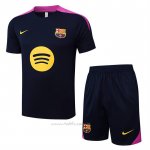 Chandal del Barcelona Manga Corta 2025-2026 Negro Purpura - Pantalon Corto