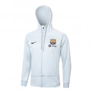 Chaqueta con Capucha del Barcelona 2023-2024 Blanco