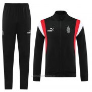 Chandal de Chaqueta del AC Milan Nino 2023-2024 Negro