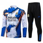 Chandal de Sudadera del Real Madrid Nino 2025-2026 Azul Blanco