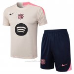 Chandal del Barcelona Manga Corta 2025-2026 Amarillo - Pantalon Corto