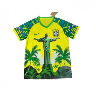 Camiseta Brasil Jesus 2025-2026 Amarillo Verde Tailandia