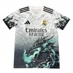 Camiseta Real Madrid Dragon 2024-2025 Blanco Gris Tailandia