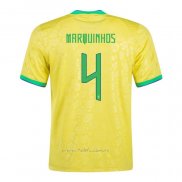 Camiseta Brasil Jugador Marquinhos Primera 2022