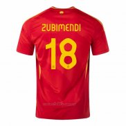 Camiseta Espana Jugador Zubimendi Primera 2024