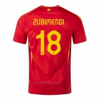 Camiseta Espana Jugador Zubimendi Primera 2024