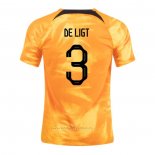 Camiseta Paises Bajos Jugador De Ligt Primera 2022