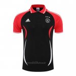 Camiseta Polo del Ajax 2022-2023 Negro y Rojo