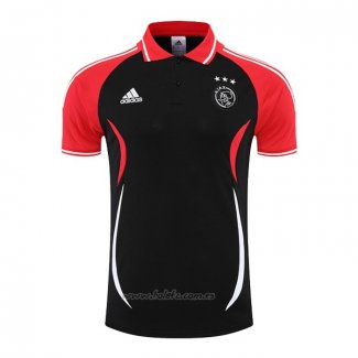 Camiseta Polo del Ajax 2022-2023 Negro y Rojo