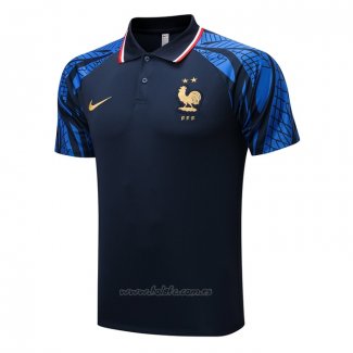 Camiseta Polo del Francia 2022-2023 Azul Oscuro