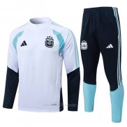Chandal de Sudadera del Argentina Nino 2025-2026 Blanco