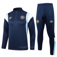 Chandal de Sudadera del Manchester City 2023-2024 Azul Oscuro