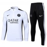 Chandal de Sudadera del Paris Saint-Germain 2023-2024 Blanco