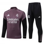 Chandal de Sudadera del Real Madrid Nino 2025-2026 Purpura