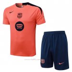 Chandal del Barcelona Manga Corta 2025-2026 Naranja - Pantalon Corto