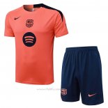 Chandal del Barcelona Manga Corta 2025-2026 Naranja - Pantalon Corto