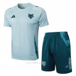 Chandal del Cruzeiro Manga Corta 2024-2025 Verde Pantalon Corto