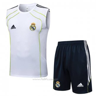 Chandal del Real Madrid Sin Mangas 2025-2026 Blanco Verde