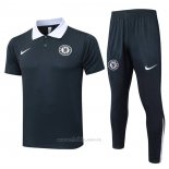 Conjunto Polo del Chelsea 2025-2026 Gris