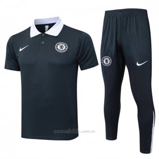 Conjunto Polo del Chelsea 2025-2026 Gris