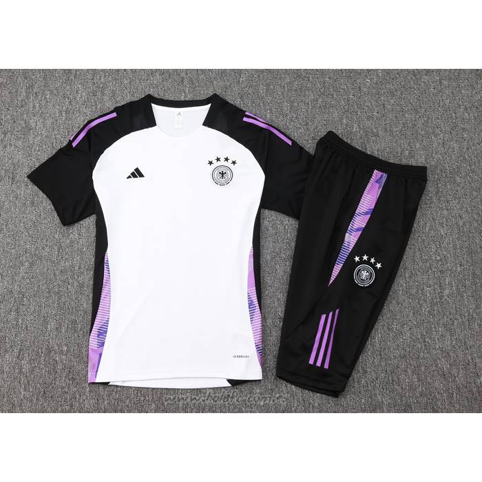 Chandal del Alemania Manga Corta 2024-2025 Blanco - Pantalon Corto