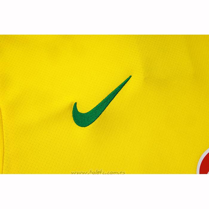 Chandal del Brasil Manga Corta 2025-2026 Amarillo - Pantalon Corto