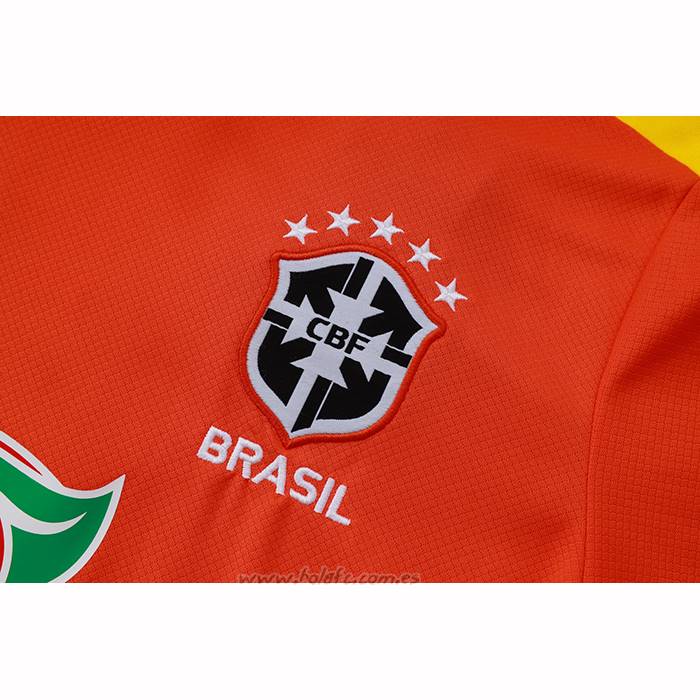 Chandal del Brasil Manga Corta 2025-2026 Naranja - Pantalon Corto
