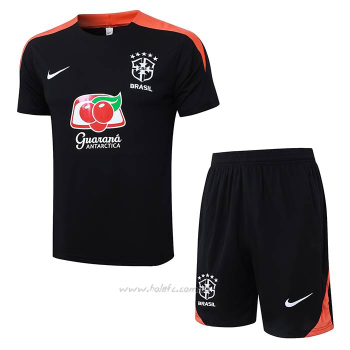Chandal del Brasil Manga Corta 2025-2026 Negro - Pantalon Corto