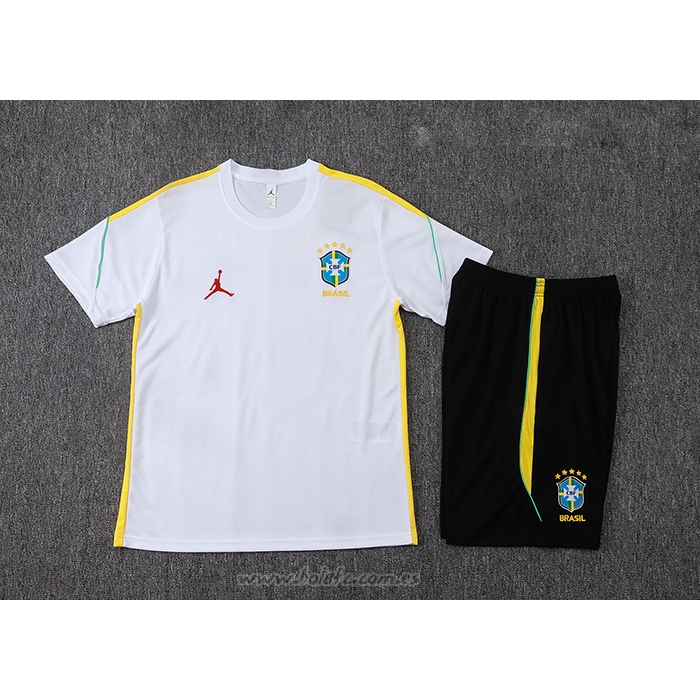 Chandal del Brasil Manga Corta 2026-2027 Blanco - Pantalon Corto