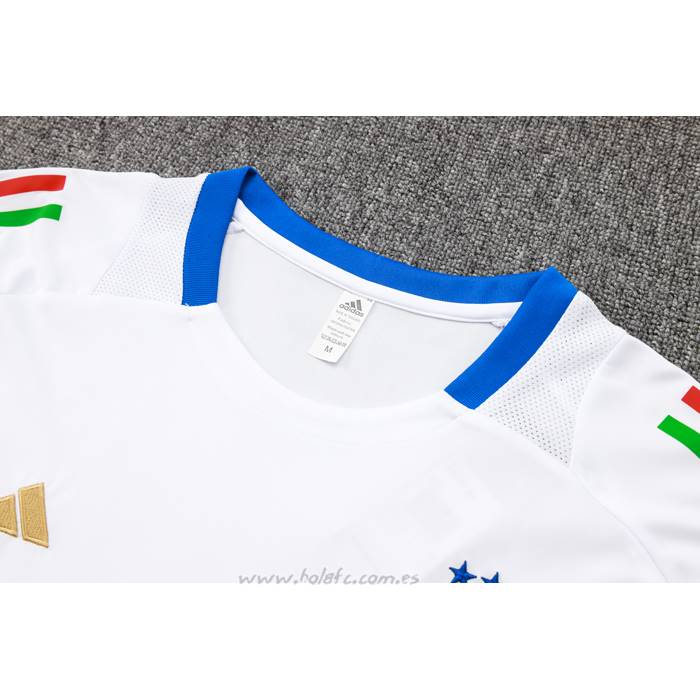 Chandal del Italia Manga Corta 2024-2025 Blanco - Pantalon Corto